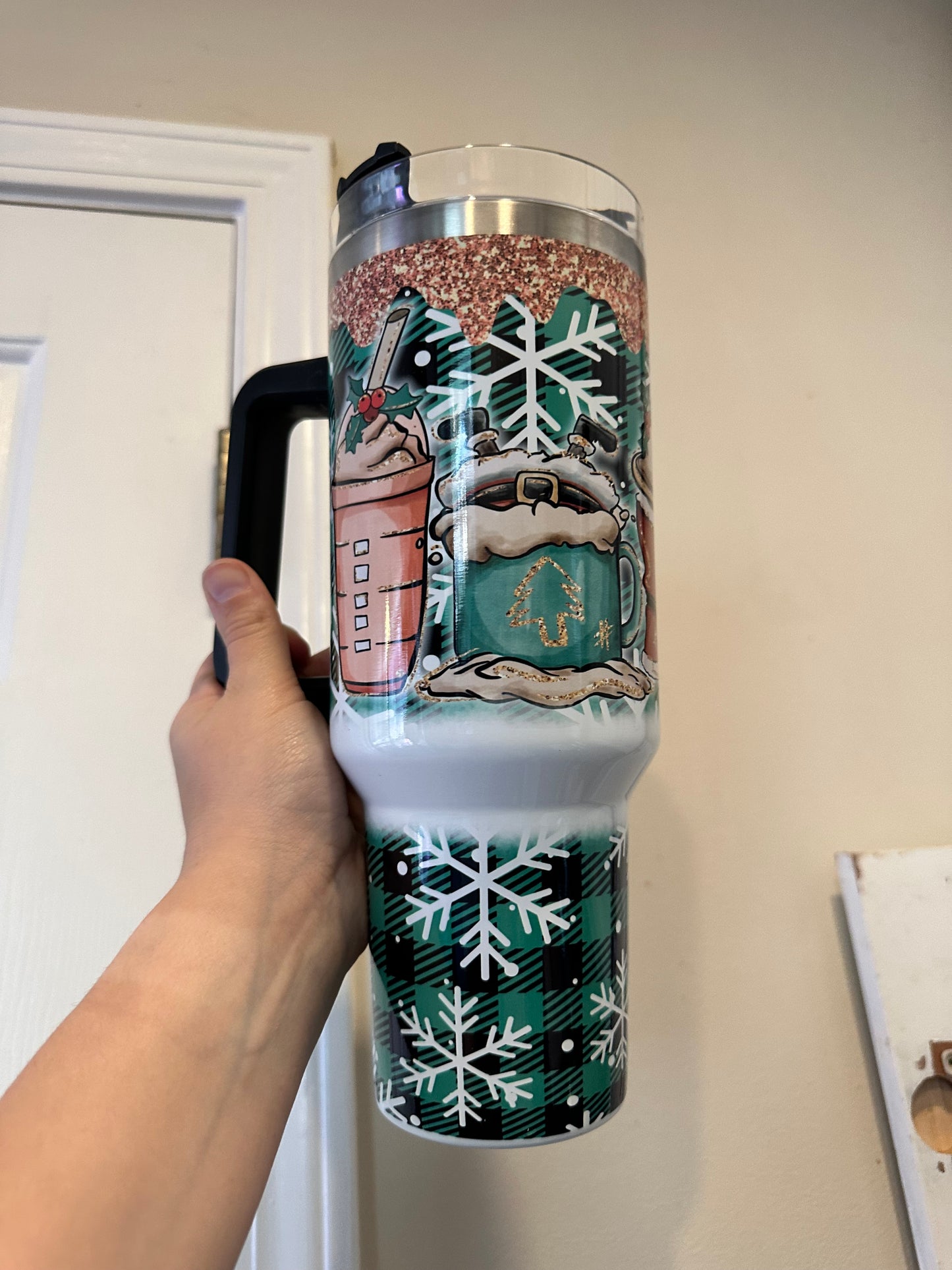 Green/Gold glitter Christmas