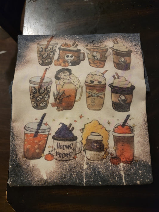 Halloween coffee cup tee