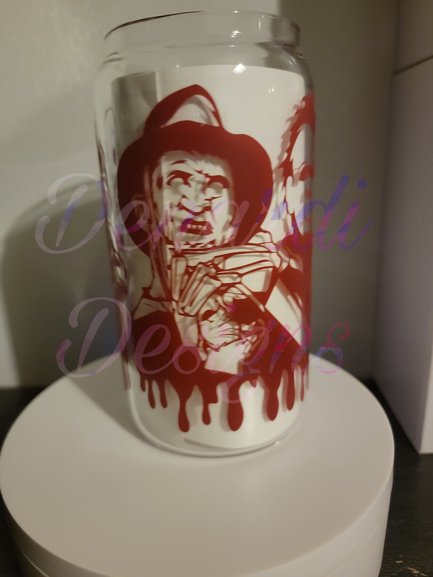 Horror face blood drip